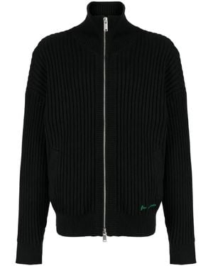 FIVE CM Ribgebreide Katoenen Sweater - Zwart
