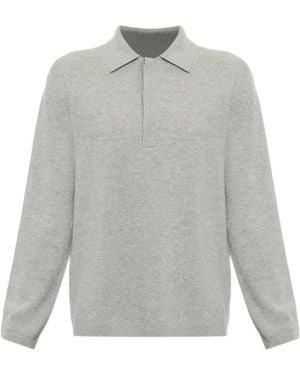 Lisa Yang Emil Cashmere Polo Shirt - Grey