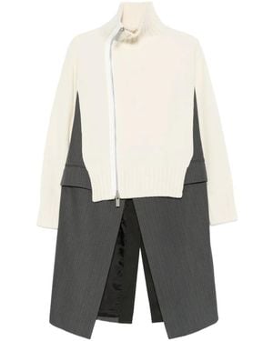 Sacai Panelled Jacket - White