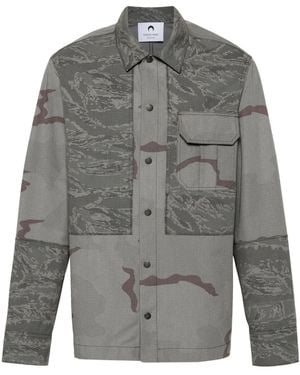 Marine Serre Camouflage Print Overshirt - Gray