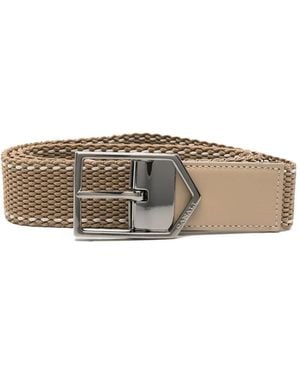 Canali Woven Buckle Belt - Grey