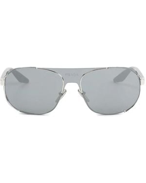 Prada Linea Rossa Pilot-Frame Sunglasses - Grey