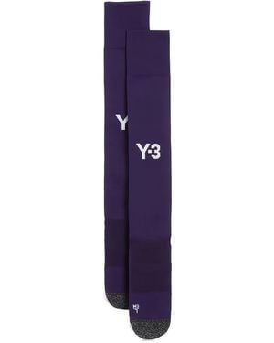 Y-3 Logo-Embellishment Socks - Purple