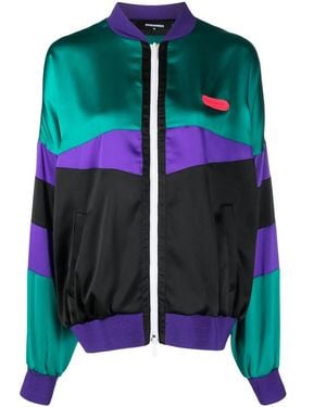 DSquared² Colour-Block Bomber Jacket - Black