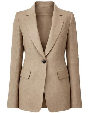 Marella Button Single-Breasted Blazer - Natural