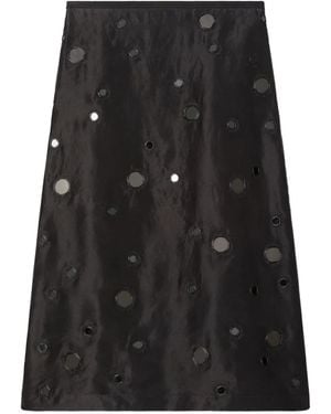 Tory Burch Embellished Mirror Skirt - Black