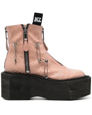 Natasha Zinko Bottes À Plateforme - Noir