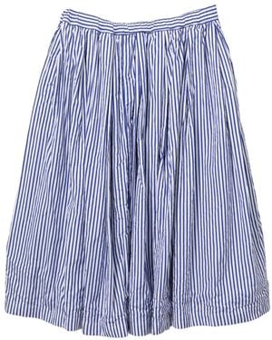 Comme des Garçons Striped Midi Skirt - Blue