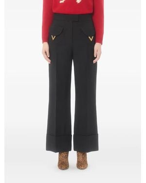 Valentino Garavani Broek Met Cuffs - Zwart