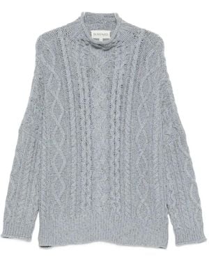 Bompard Cable-Stitch High-Neck Sweater - Gray