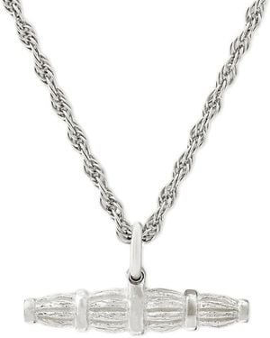 Bleue Burnham Collar Willow Con Colgante Texturizado - Blanco