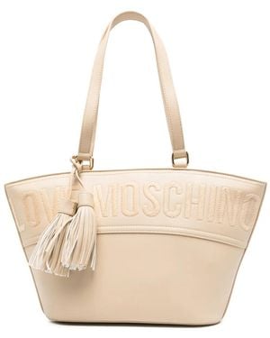Love Moschino Tassel-Detail Tote Bag - Natural