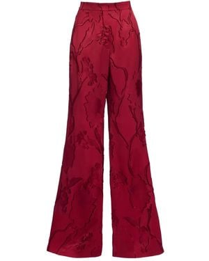 Elie Saab Pantalon À Poches En Jacquard - Red