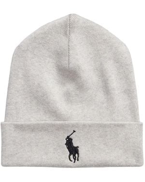 Polo Ralph Lauren Logo-Detail Beanie Hat - Grey