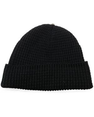 Chrome Hearts Hit & Run Waffle-Knit Beanie Hat - Black