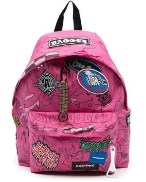 DAGGER X Eastpack Rucksack Mit Graffiti-Print - Pink