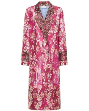 Pierre Louis Mascia Floral-Print Coat - Pink