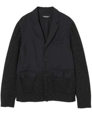 Undercover Panelled-Design Cardigan - Black