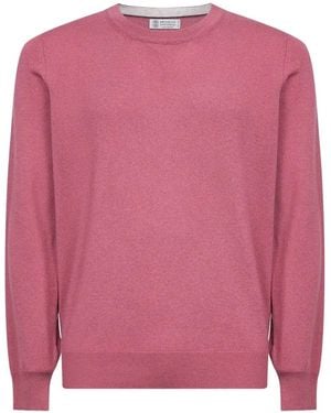 Brunello Cucinelli Gerippter Pullover - Pink