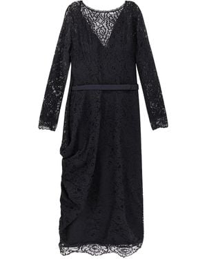 La Petite Robe Di Chiara Boni V-Neck Midi Dress - Black