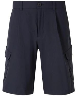Herno Polyester Cargo Shorts - Blue