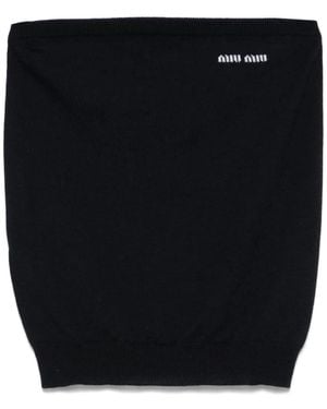 Miu Miu Haut En Laine Vierge - Noir