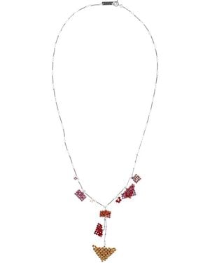Isabel Marant Collar De Cadena Con Charm De Cuentas - Blanco