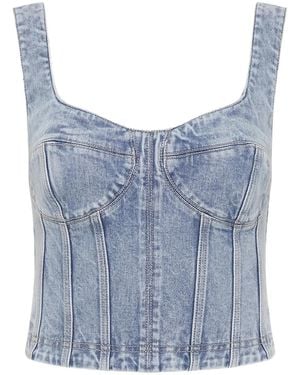 Rebecca Vallance Top Aus Denim - Blau