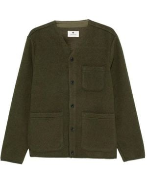 Anerkjendt Button-Front Patch-Pocket Cardigan - Green