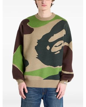 A Bathing Ape Sweat À Imprimé Camouflage - Green