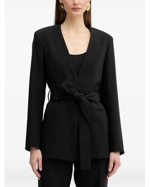 Fracomina Belted Blazer - Black