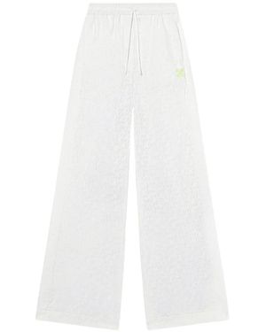 Off-White c/o Virgil Abloh Off Stamp Wide-Leg Trousers - White