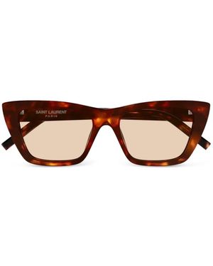 Saint Laurent Mica Cat-Eye Sunglasses - Brown