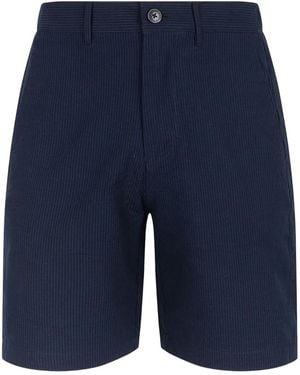 SELECTED Pinstripe Bermuda Shorts - Blue