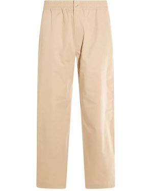 Maison Kitsuné Cotton Straight-Leg Trousers - Natural