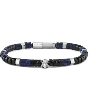 Philipp Plein Bracciale Con Perline - Bianco