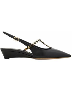 Ferragamo Mules Slingback Vara Con Catena - Bianco