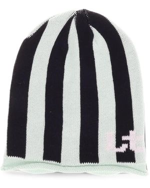 LITT' Striped Knit Cotton Beanie - Blue