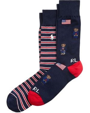 Polo Ralph Lauren Cotton Socks Two-Pack - Blue
