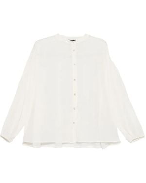 Dixie Buttoned Long-Sleeve Shirt - White