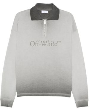 Off-White c/o Virgil Abloh Polo Con Effetto Sfumato - Grigio