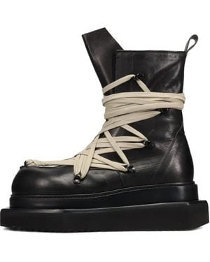 Rick Owens Turbo Cyclops Lace-Up Platform Boots - Black