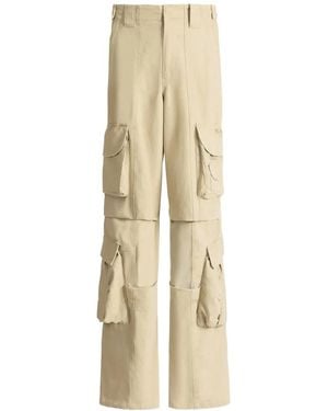 Balmain Cotton Cargo Trousers - Natural