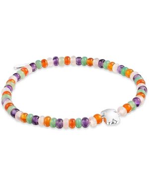 Tous Bear-Charm Beaded Bracelet - Metallic