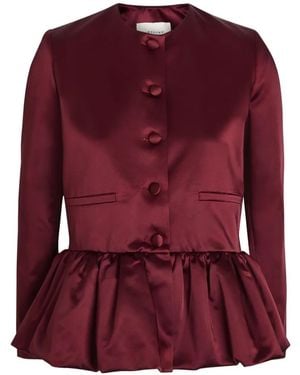 LIBEROWE Button Peplum Jacket - Purple