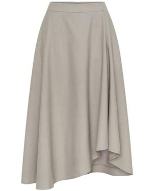 Anna Quan Lang Asymmetric Midi Skirt - Grey