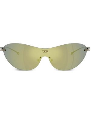 DIESEL Logo-Plaque Cat-Eye Sunglasses - Green