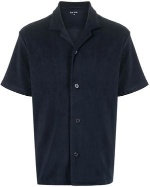 Paul Smith Towelling Short-Sleeve Shirt - Blue