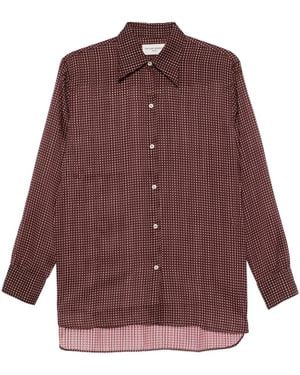 Officine Generale ジオメトリックパターン シャツ - パープル