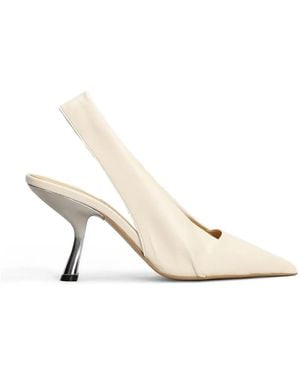 Alchimia Pointed-Toe Slingback Pumps - White